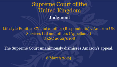 Lifestyle Equities CV v Amazon UK Services Ltd – Territorial Trade Mark Boundaries Must Apply to Online Retailers